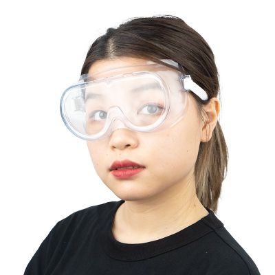 防护眼罩防风沙防尘防雾防飞溅眼镜高清透明全封闭四珠劳保护目镜图5