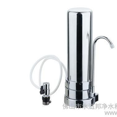 不锈钢双级座式净水器 pp棉网碳厨房过滤器