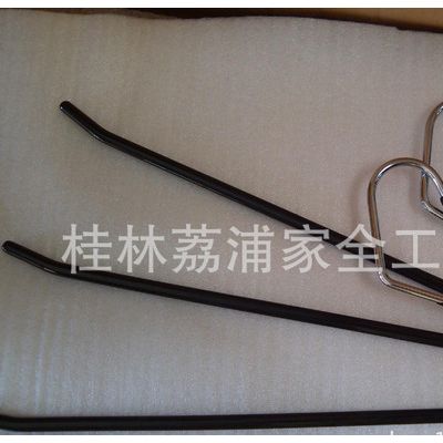 荔浦衣架 直销单层毛巾架 双层毛巾架 高锰钢浸塑衣架 防滑架图2