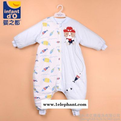 婴之都童睡袋分腿式儿童秋冬加厚睡袋婴儿纯棉连体衣宝宝爬爬服防踢被**汕头厂家档口批发货源实体店专柜淘货源**图4
