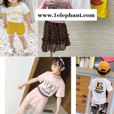 山东菏泽夏季童装套装批发地摊热卖童装2019夏季儿童半袖套装**时尚韩版破洞童装套装批发图3