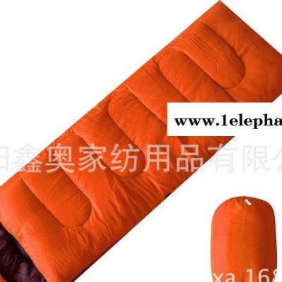 美爽爽直销 款冬季成人户外野营旅游单色信封带帽保暖睡袋图2
