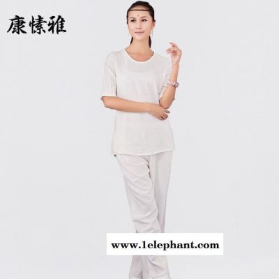 2017新款瑜伽服短袖套装女夏季广场舞蹈服表演服禅修服K89图3