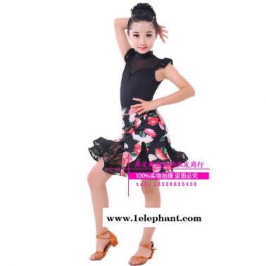新款儿童拉丁舞练功服演出舞蹈服夏季少儿舞蹈练功服高领无袖套装