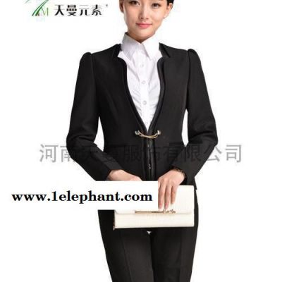 新款 黑色商务女装  女装长袖套装 女装小西服  职业装加工定制