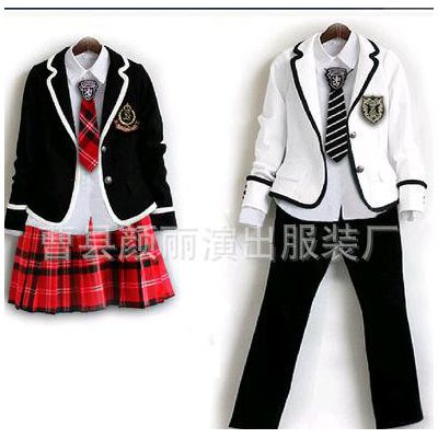 新款表演服装幼儿园小学生大合唱朗诵演出服装男女童长袖套装图2