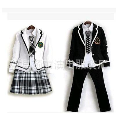 新款表演服装幼儿园小学生大合唱朗诵演出服装男女童长袖套装图3