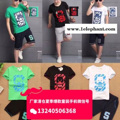 云南昭通童装市场清仓处理夏季几块钱5元6元卡通童装印花T恤衫短袖套装批发货到付款 云南昭通童装市场清仓处理夏季童装图7