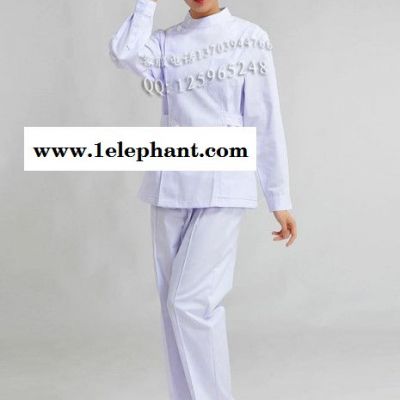 供应立恩之诺FTL-5女偏立领医生护士工作服白色粉色浅蓝色长袖套装图2