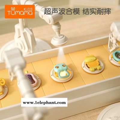 兔妈妈 新生儿手摇铃早教益智磨牙牙胶玩具0-1岁婴儿牙胶摇铃套装图2