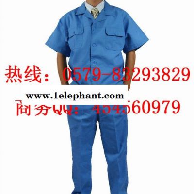 供应夏装短袖套装员工工作服装卸工、维修工制服、企业单位工厂服