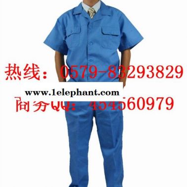 供应夏装短袖套装员工工作服装卸工、维修工制服、企业单位工厂服