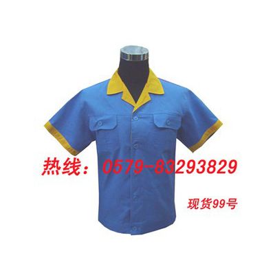 供应夏装短袖套装员工工作服装卸工、维修工制服、企业单位工厂服图3