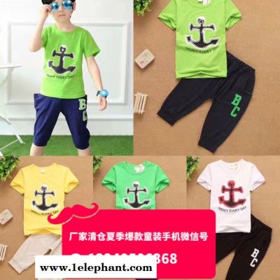 北京大红门童装批发市场清仓处理夏季几块钱5元6元卡通童装印花T恤衫短袖套装批发货到付款图7