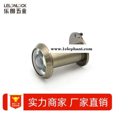 全铜防盗猫眼 可订制尺寸200度广角可视猫眼玻璃镜片羊眼 酒店房门门镜乐朗RDA-28图2