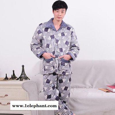 2103新款 睡衣男士加厚珊瑚绒睡衣秋冬衣长袖套装家居图2