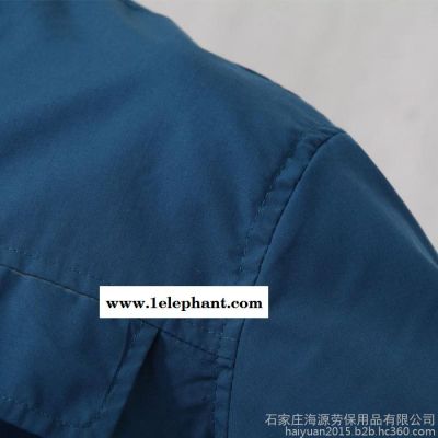 海源 涤棉工作服劳保服装男女款夏季上班工装制服短半袖套装DM910图2