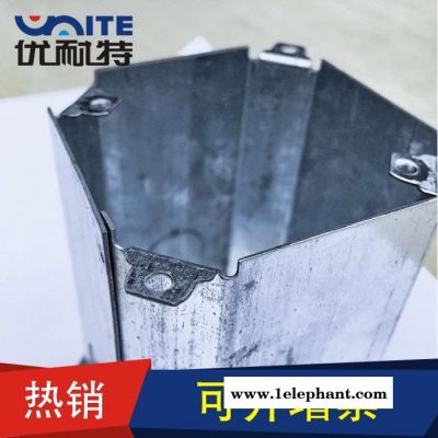 优耐特 金属穿线管 金属穿线盒上海产86型 焊接金属接线盒-方盒 活底盒 耳朵底板加厚图3