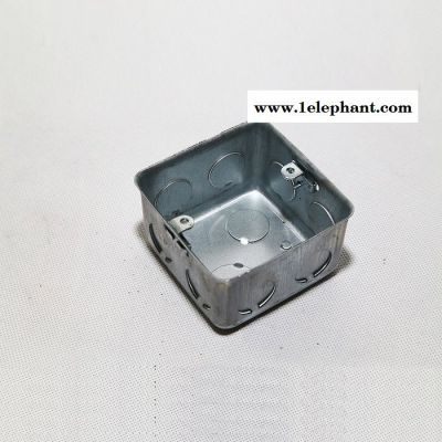 优耐特 金属穿线管 金属穿线盒上海产86型 焊接金属接线盒-方盒 活底盒 耳朵底板加厚图5