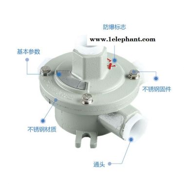 一迪防爆铝合金穿线盒DN15可非标定制DN20一通二通三通四通分线