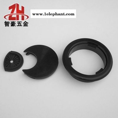 黑色圆形塑料办公会议电脑桌面穿线盒走线盒过线盒线孔盖板 线孔盖图5