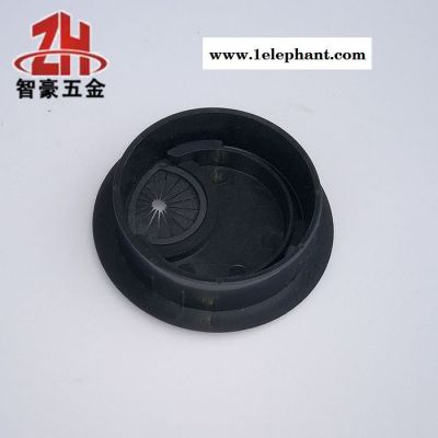 黑色圆形塑料办公会议电脑桌面穿线盒走线盒过线盒线孔盖板 线孔盖图4