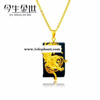 金镶玉饰品批发 登山虎造型吊坠 黑曜石绿翡翠白猫眼三色可选图6