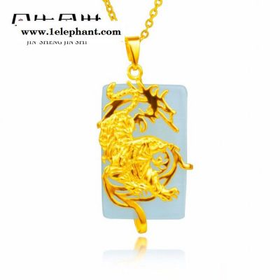 金镶玉饰品批发 登山虎造型吊坠 黑曜石绿翡翠白猫眼三色可选图3