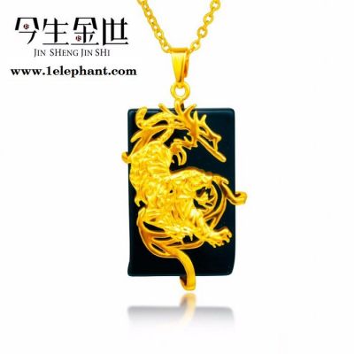 金镶玉饰品批发 登山虎造型吊坠 黑曜石绿翡翠白猫眼三色可选图2