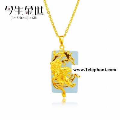 金镶玉饰品批发 登山虎造型吊坠 黑曜石绿翡翠白猫眼三色可选图7