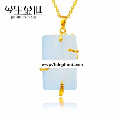 金镶玉饰品批发 登山虎造型吊坠 黑曜石绿翡翠白猫眼三色可选图5