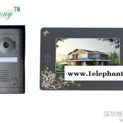批发彩色可视对讲门铃 别墅可视门铃 电子猫眼 T1AS11C套装图3