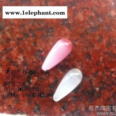 供应胜杰珠宝猫眼石苹果吊坠心形水滴形吊坠，猫眼石厂家加工批发，来图来样订做猫眼石勾玉鼓珠图3