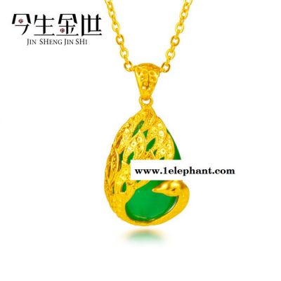 猫眼石镀金孔雀吊坠 精致宝石款式 多色可选 黄铜镀真金款式 礼品图3