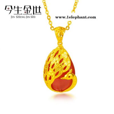 猫眼石镀金孔雀吊坠 精致宝石款式 多色可选 黄铜镀真金款式 礼品图6