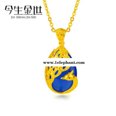 猫眼石镀金孔雀吊坠 精致宝石款式 多色可选 黄铜镀真金款式 礼品图5