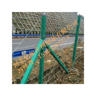玻璃钢刺丝立柱 50*60铁路防护刺丝柱 绝缘防护柱 刺绳立柱 欢迎厂参观图2