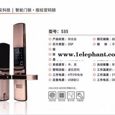 坚不可摧-指纹锁535-防水-防火-防盗-放小③-防猫眼-防儿童-现代化设计图2