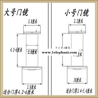 顺辉五金纯铜高清光学广角猫眼门镜防盗门管径16/28带盖 热