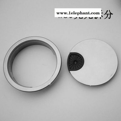 亮光铬圆形塑料办公会议电脑桌面穿线盒走线盒过线盒线孔盖板 线孔盖图7