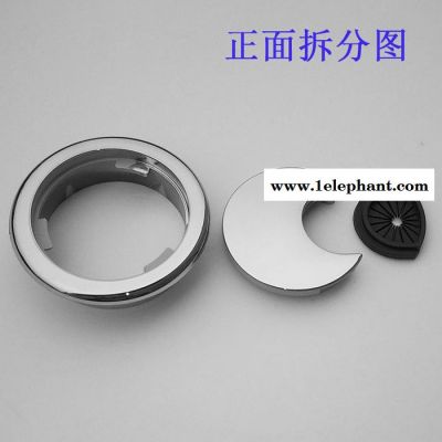 亮光铬圆形塑料办公会议电脑桌面穿线盒走线盒过线盒线孔盖板 线孔盖图5