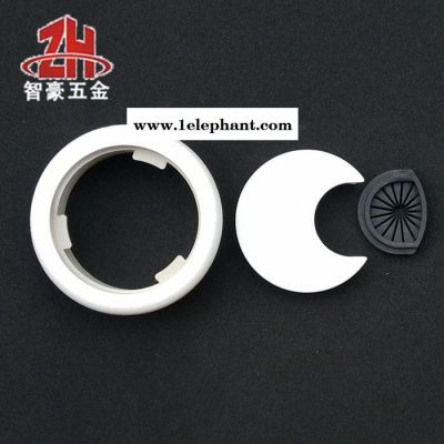 白色圆形塑料办公会议电脑桌面穿线盒走线盒过线盒线孔盖板 线孔盖图2