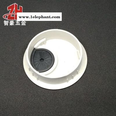 白色圆形塑料办公会议电脑桌面穿线盒走线盒过线盒线孔盖板 线孔盖图6