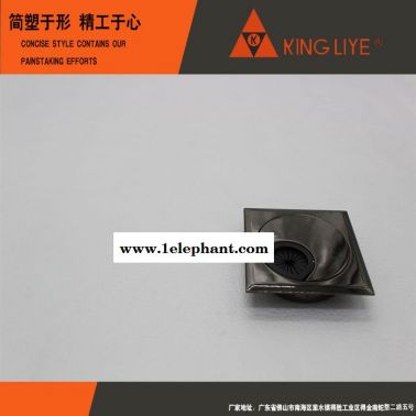 60MM方形锌合金过线盒 电脑桌穿线盒