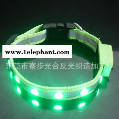 CE环保 LED发光宠物带 发光猫眼宝石尼龙项圈狗圈图2