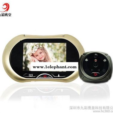 九彩鹰皇电子猫眼门铃家用防撬可视门铃防盗高清红外夜视监控门镜
