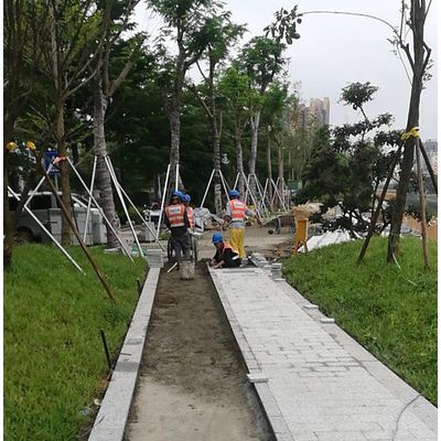 挡车石球__深圳三磊大理石厂家五连红挡车石球_障碍挡车石路障挡车石图4