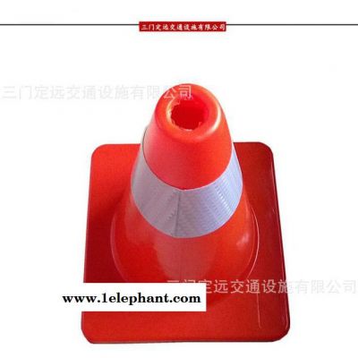 塑料路锥路障42cmPVC雪糕筒 路障锥锥形桶 交通路障 反图2