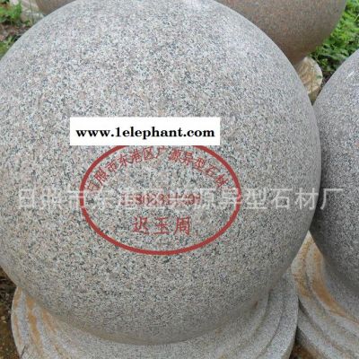五莲红石球 五莲花石球 花岗岩石球 路障石球图3