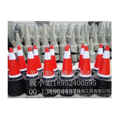 供应反光橡胶路锥镇江塑料锥形桶晶格徐州雪糕筒路障销售图2